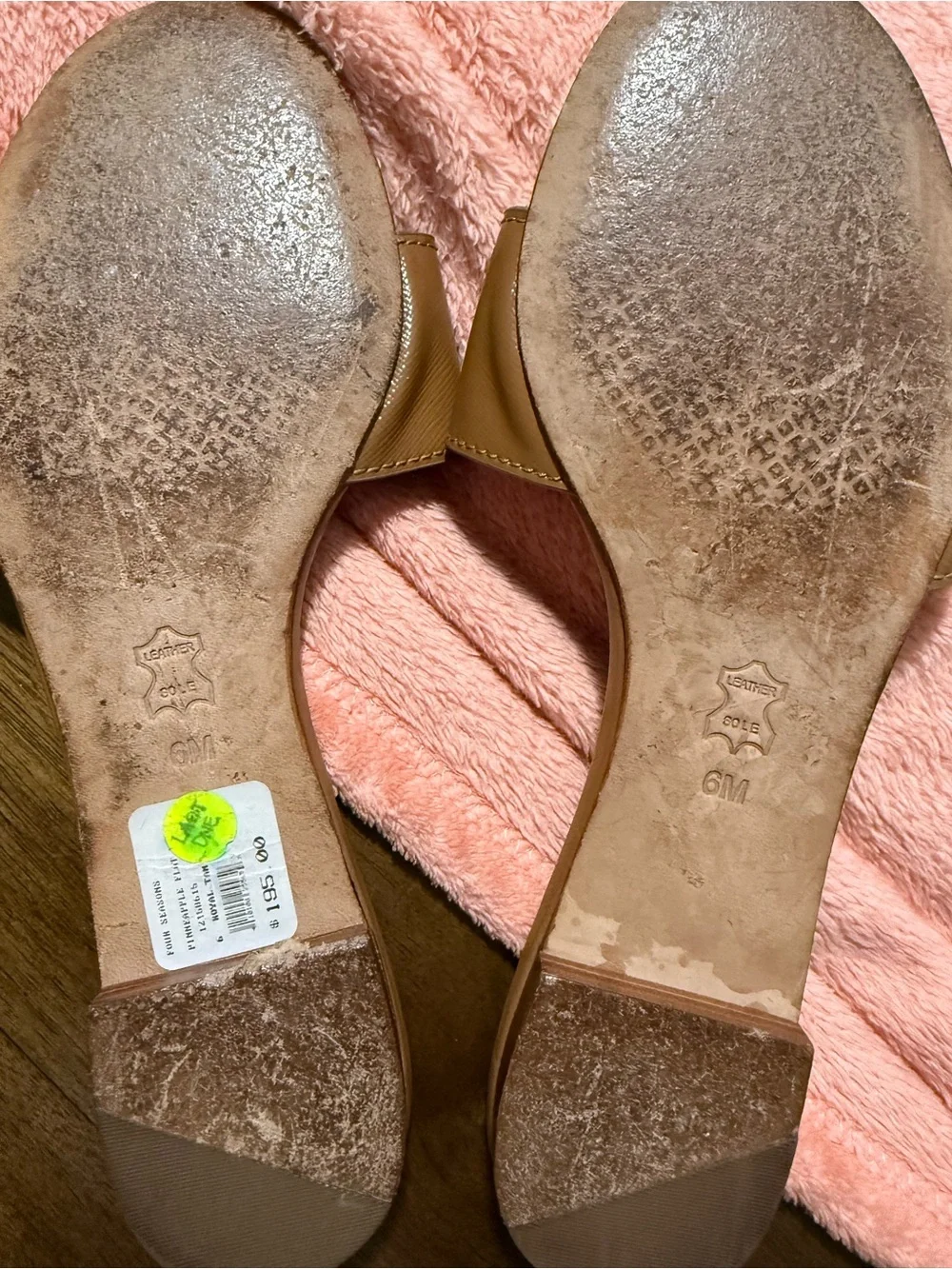 Tory Burch Leather Pineapple Slide Sandals - Brown/Yellow/Green/Navy